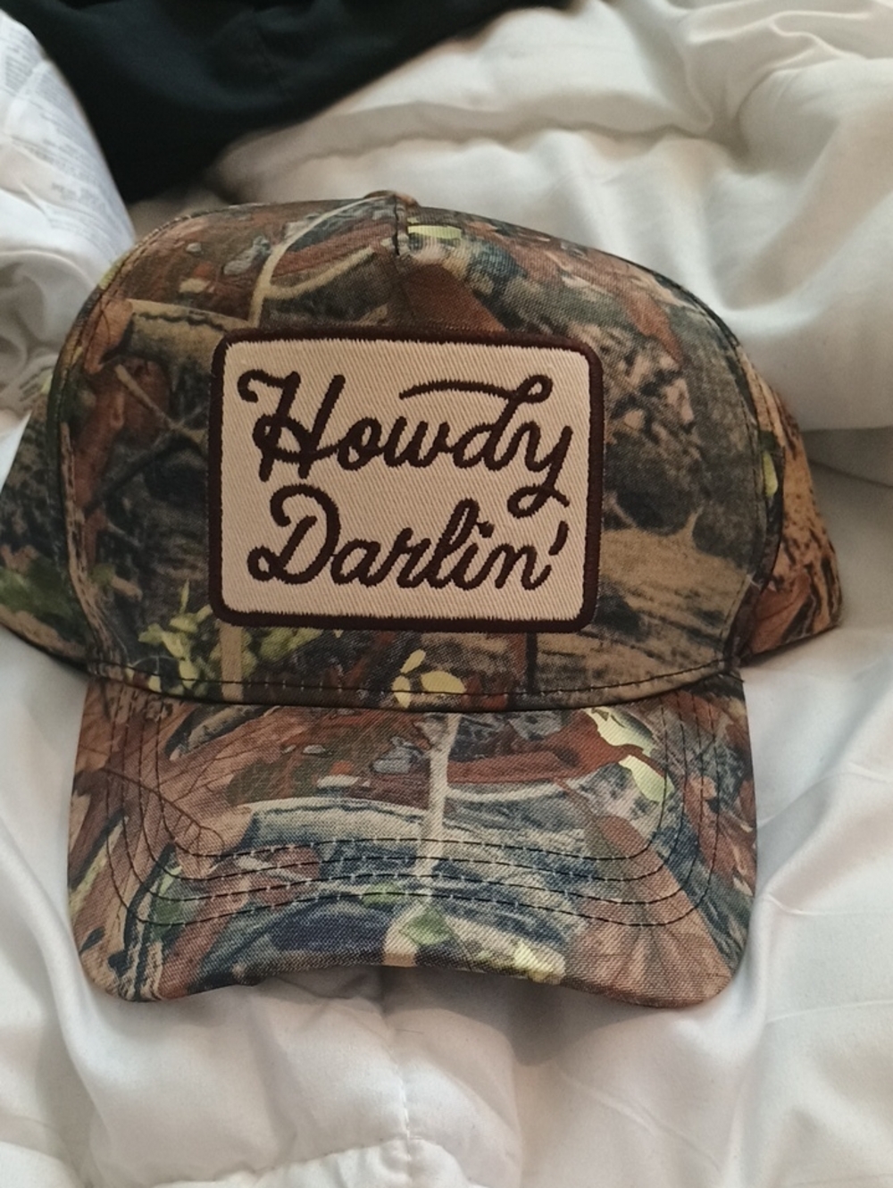 Howdy Darlin' Camo Men's Baseball Cap - Brown/Green